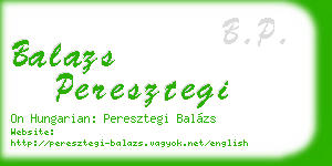 balazs peresztegi business card